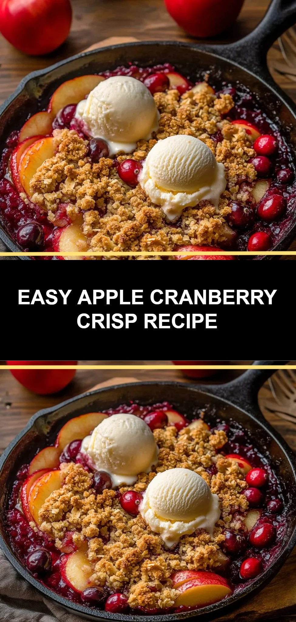 Easy Apple Cranberry Crisp Recipe