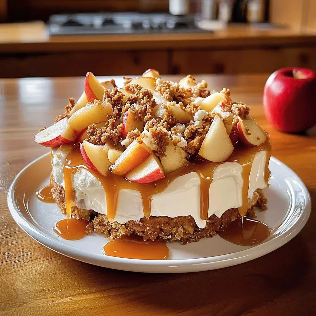 Bowl of easy caramel apple dip with sliced apples on a plate