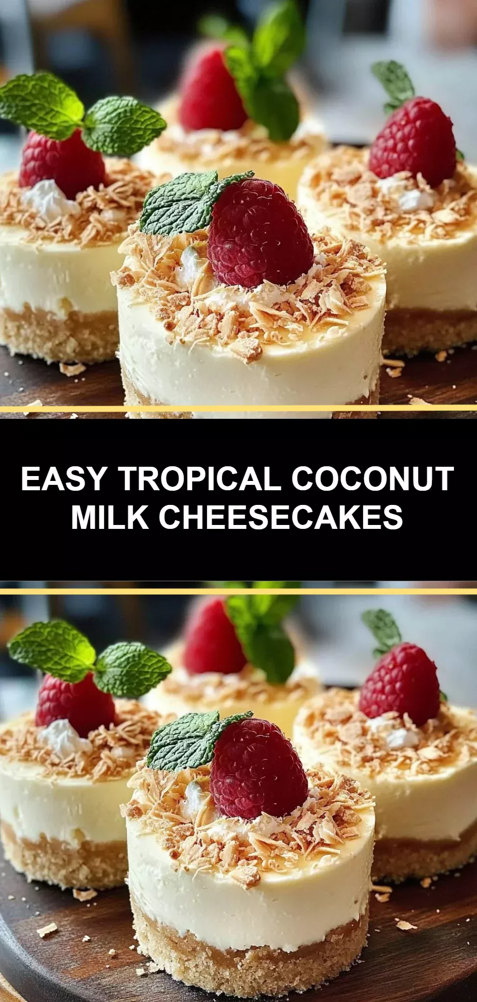 Easy Tropical Coconut Milk Cheesecakes