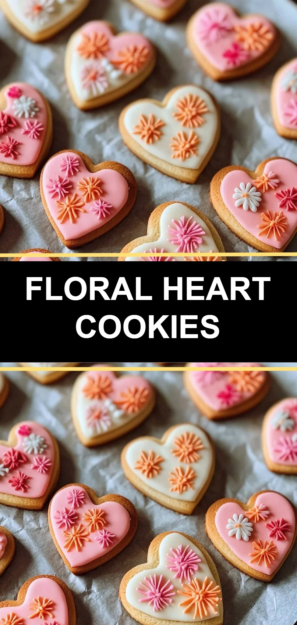 Floral Heart Cookies