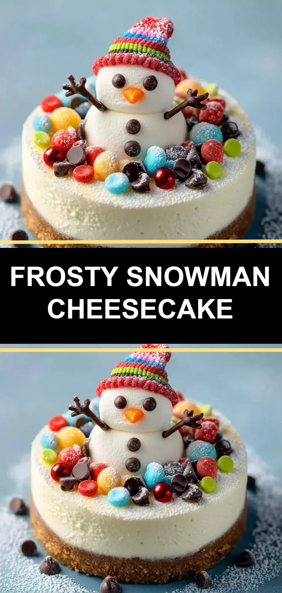 Frosty Snowman Cheesecake