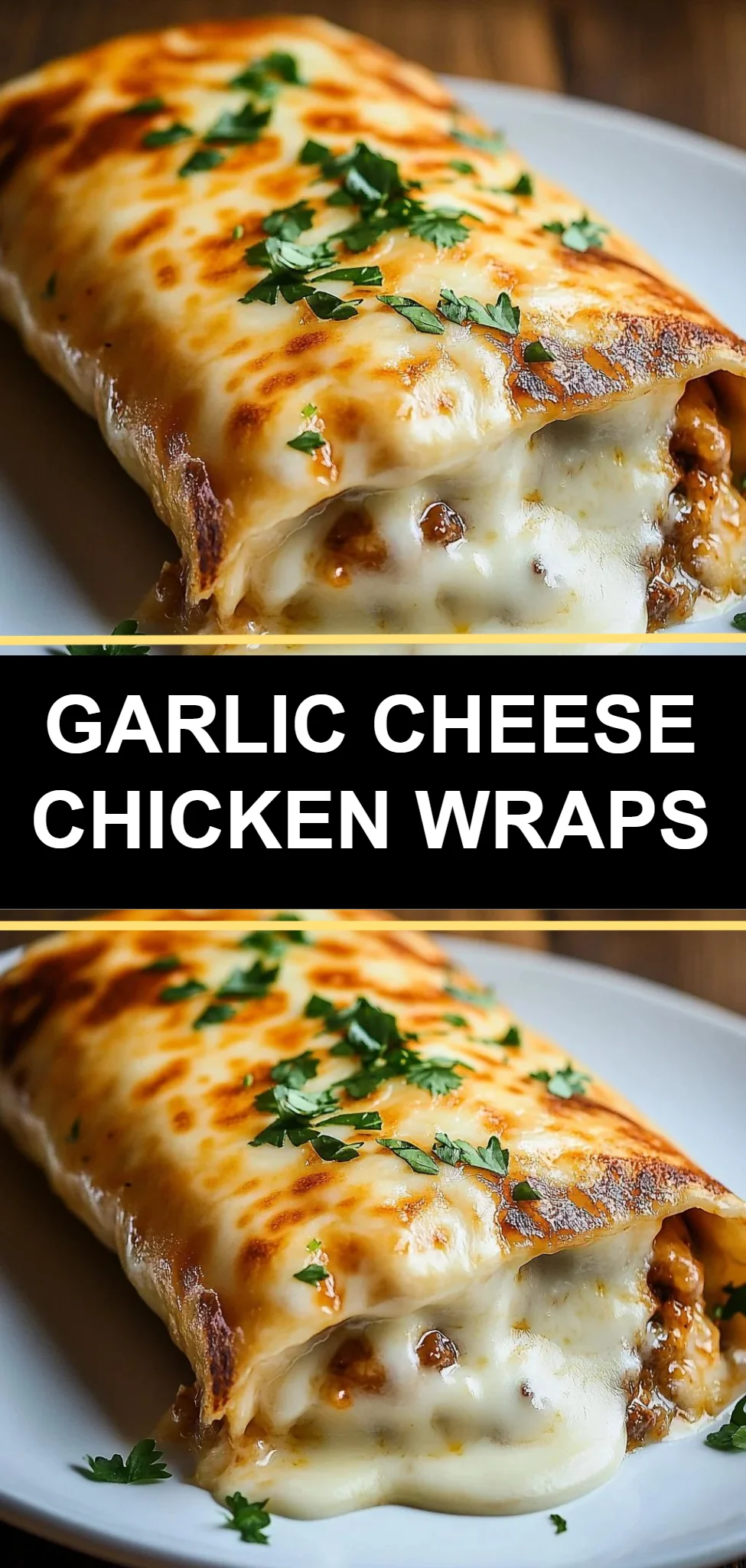 Garlic Cheese Chicken Wraps