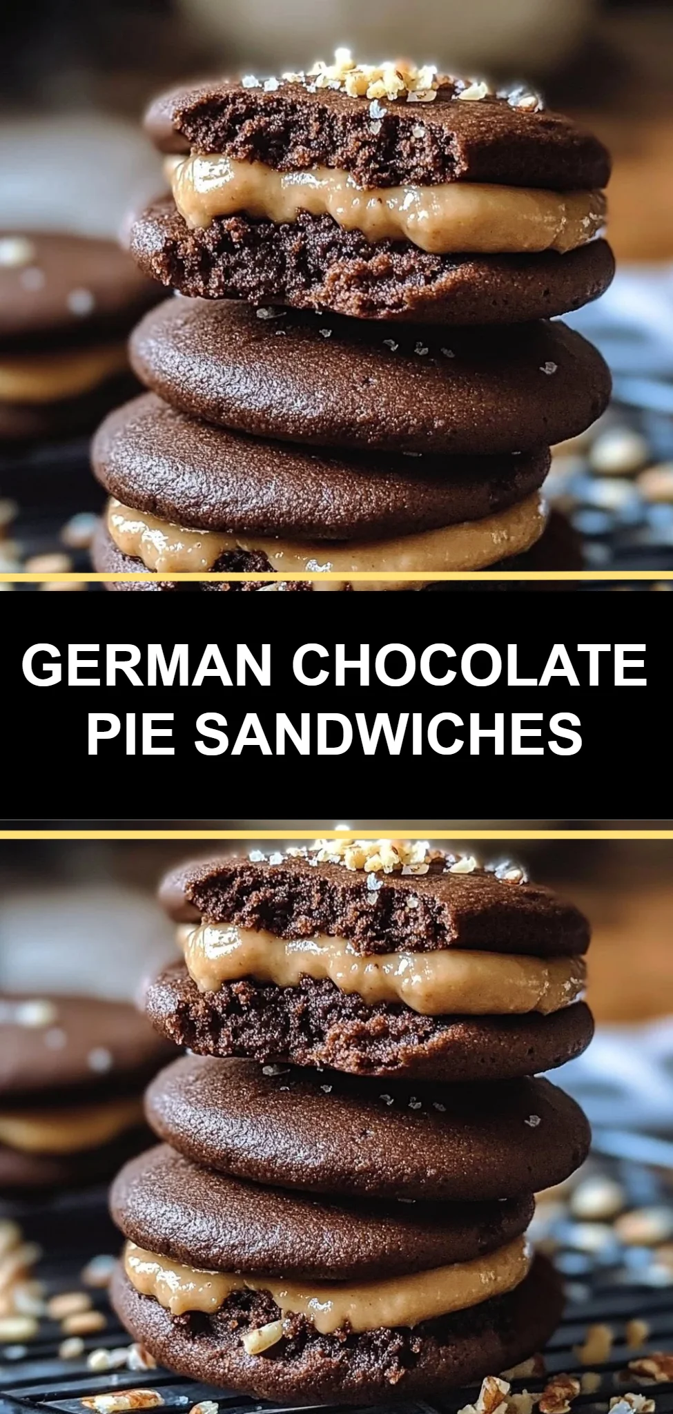 German Chocolate Pie Sandwiches
