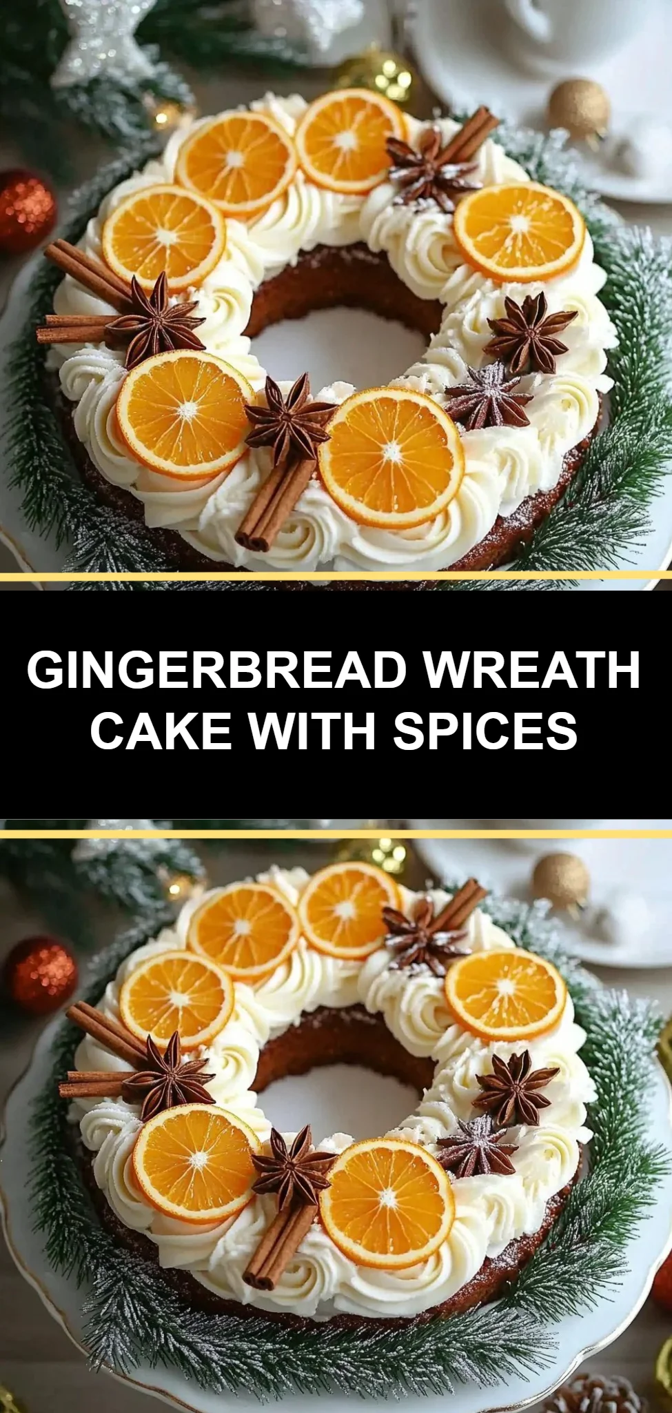 Gingerbread Wreath Cake with Spices