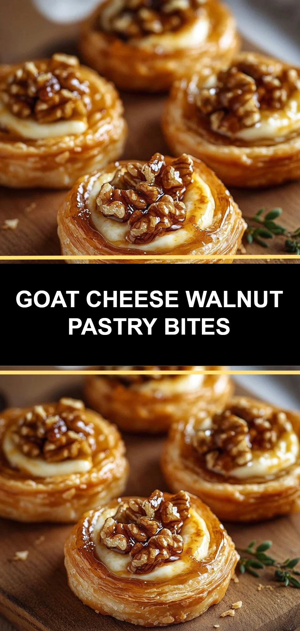 Goat Cheese Walnut Pastry Bites