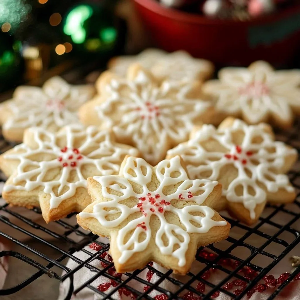 Freshly baked Grandma's simple sugar cookies on a plate