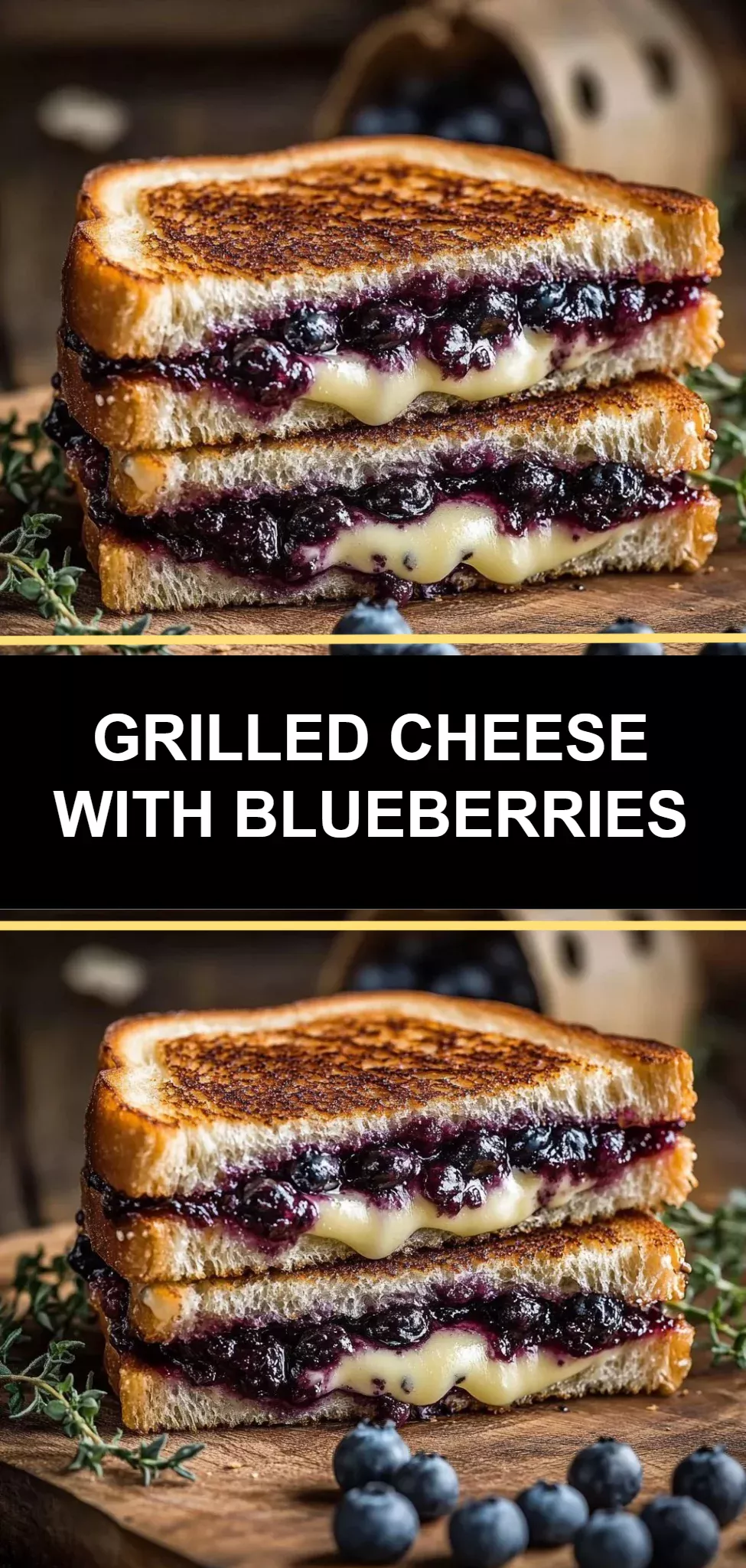 Grilled Cheese with Blueberries