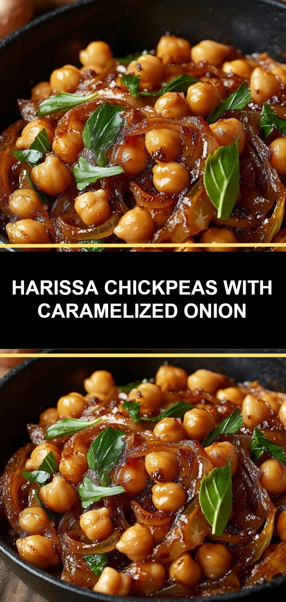 Harissa Chickpeas with Caramelized Onion