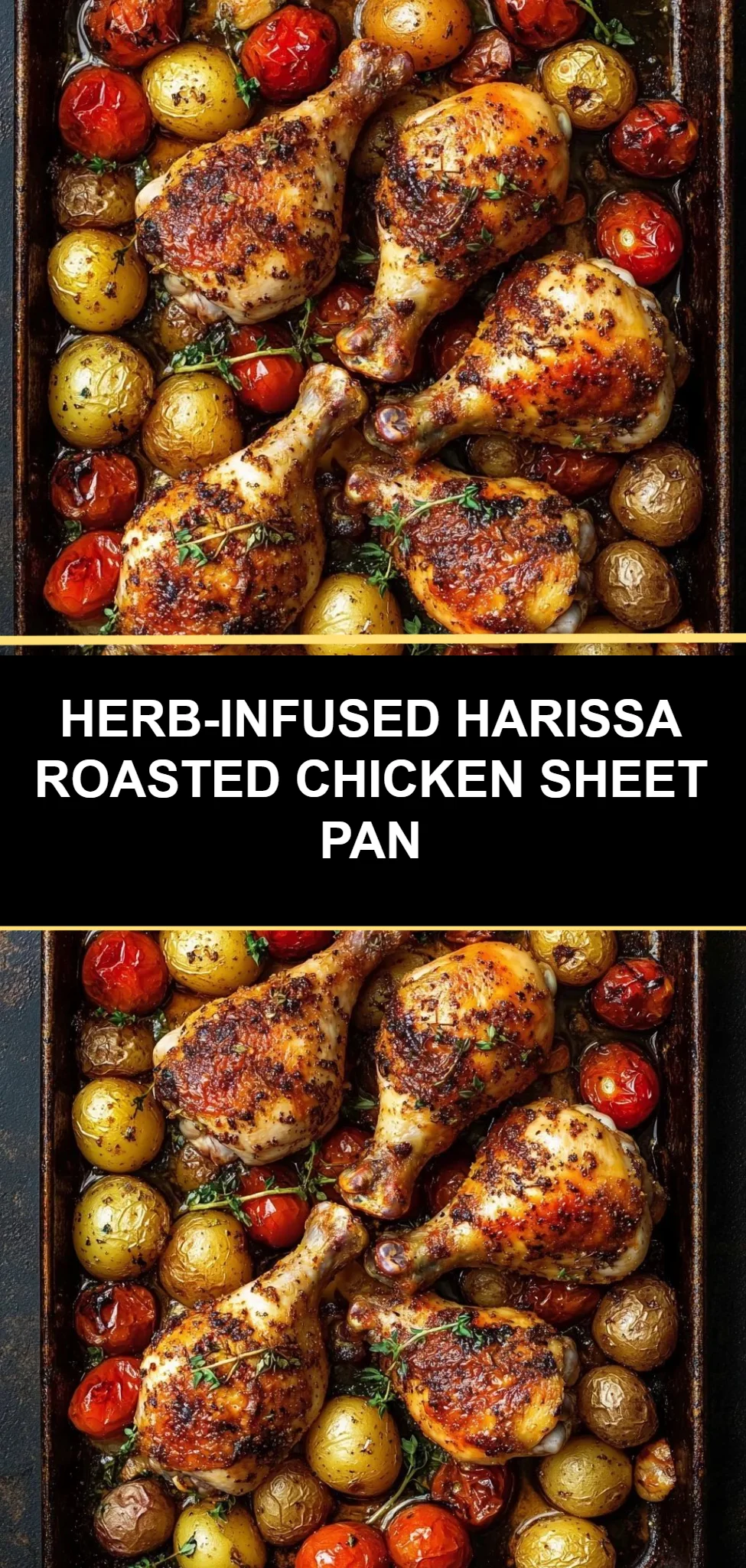 Herb-Infused Harissa Roasted Chicken Sheet Pan
