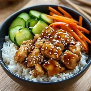 Hibachi chicken and rice skillet dish garnished with vegetables