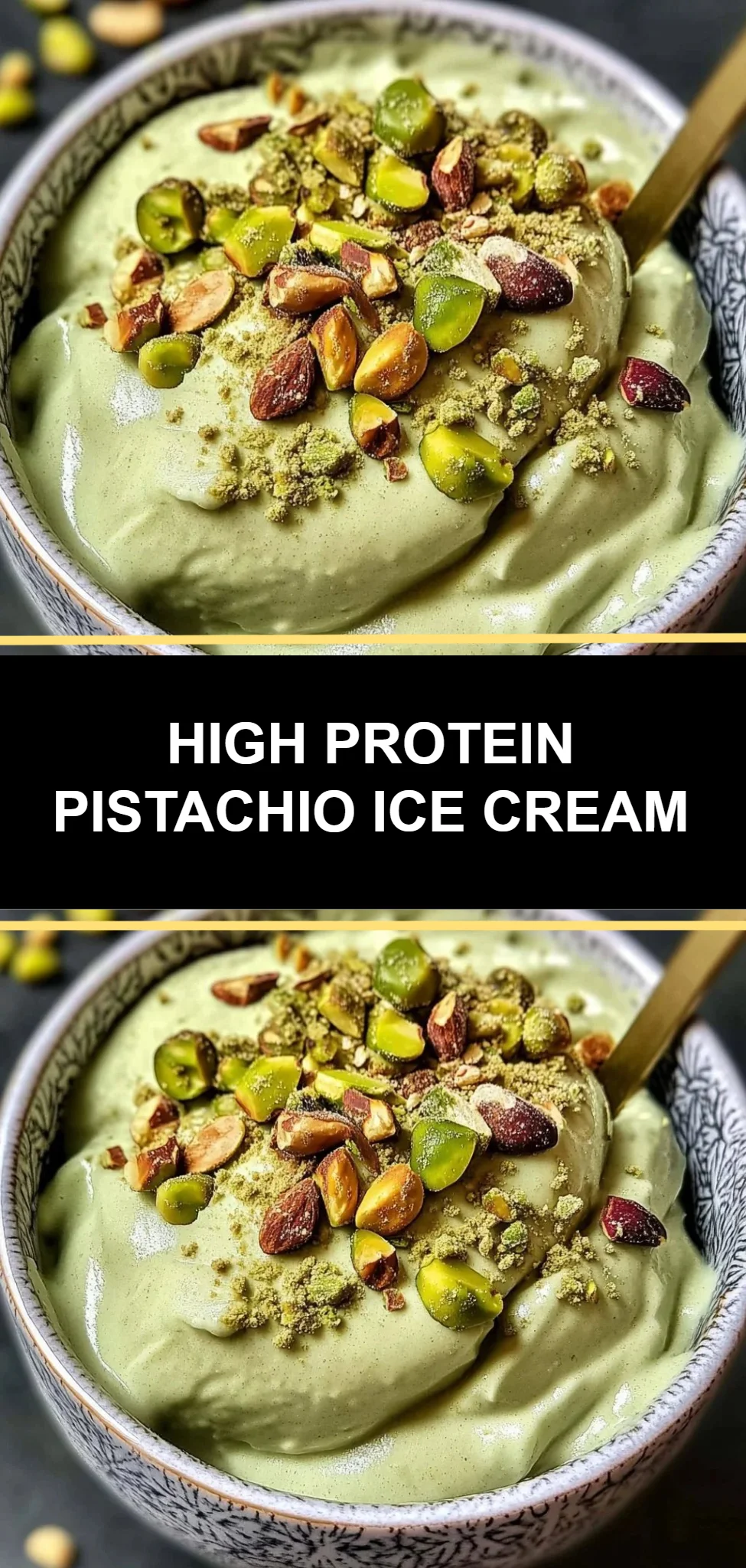 High Protein Pistachio Ice Cream
