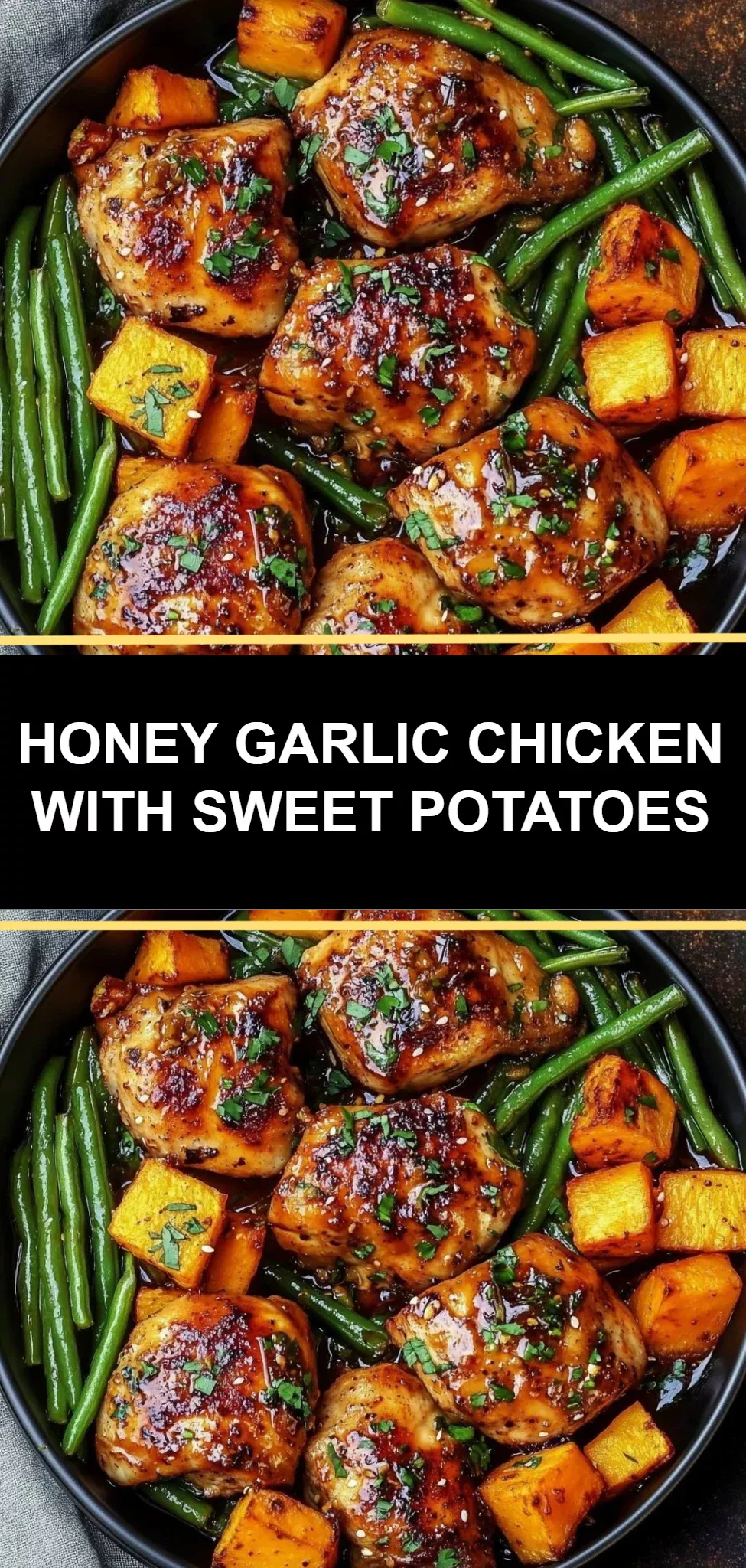 Honey Garlic Chicken with Sweet Potatoes