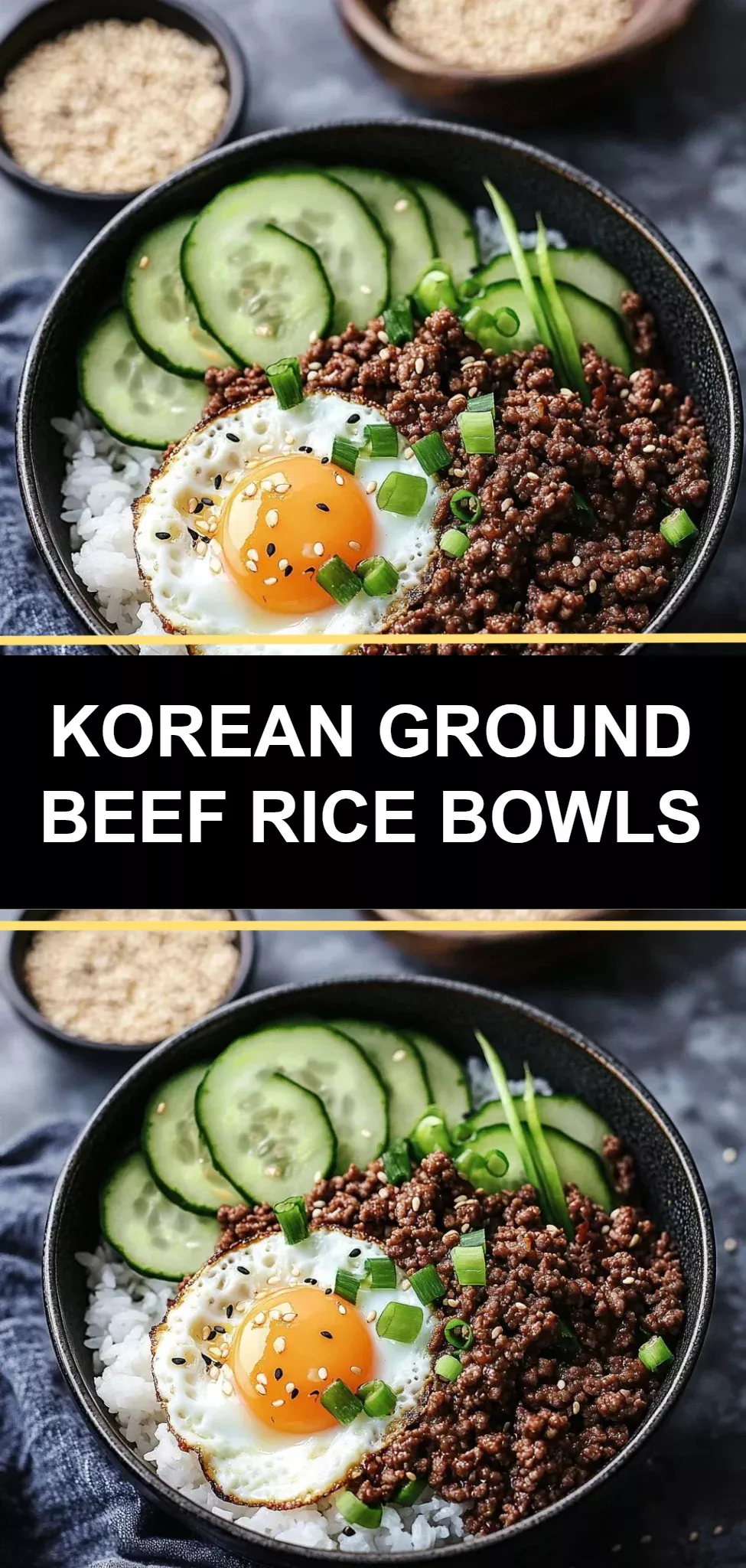 Korean Ground Beef Rice Bowls