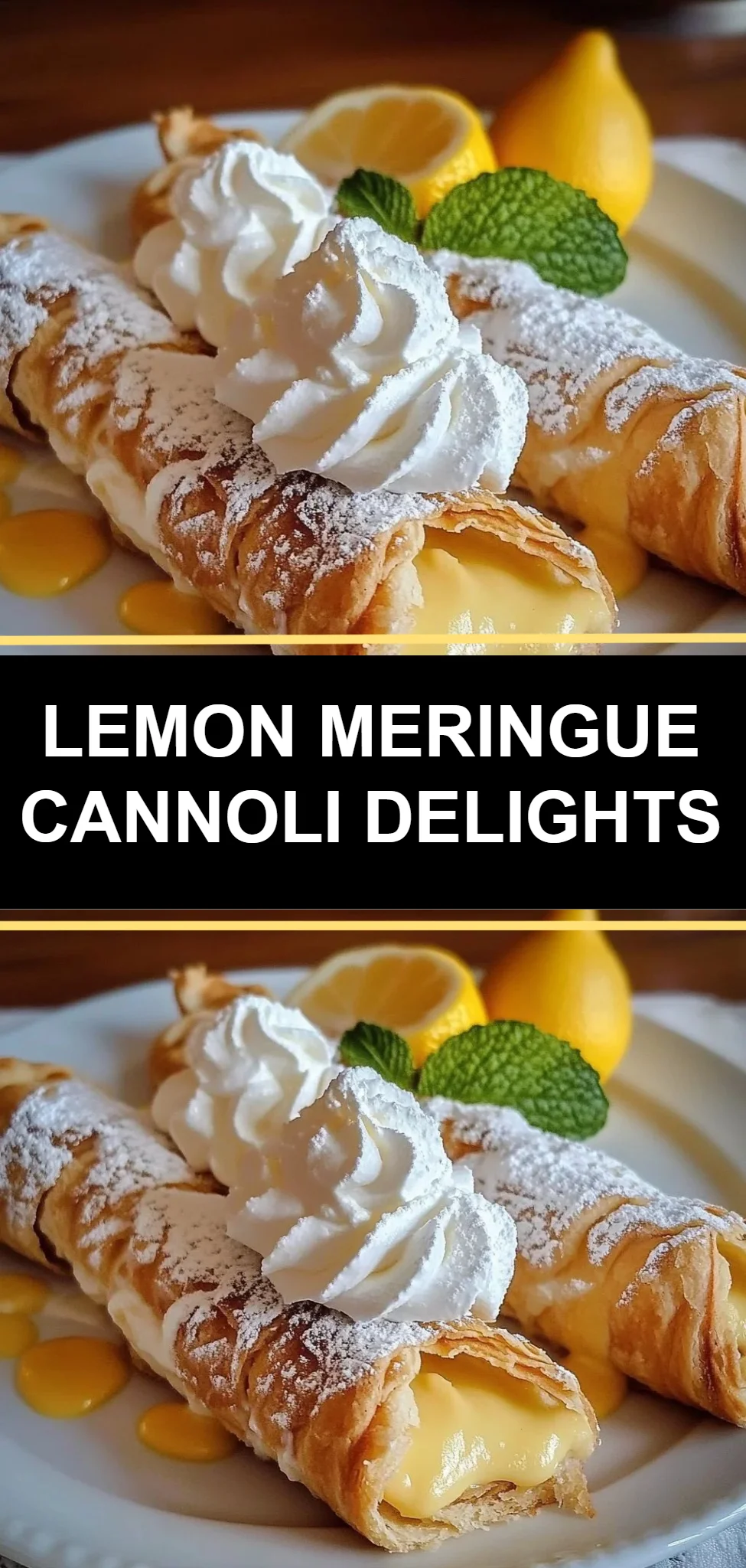 Lemon Meringue Cannoli Delights