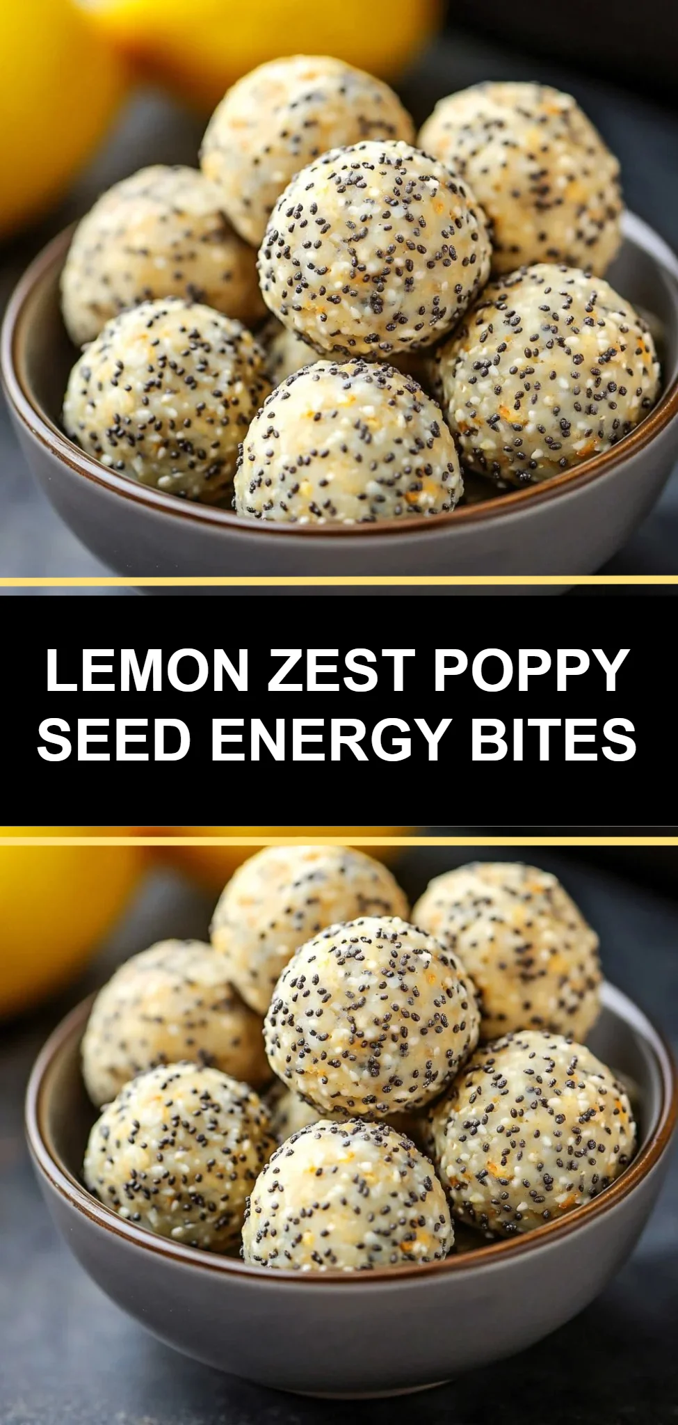 Lemon Zest Poppy Seed Energy Bites
