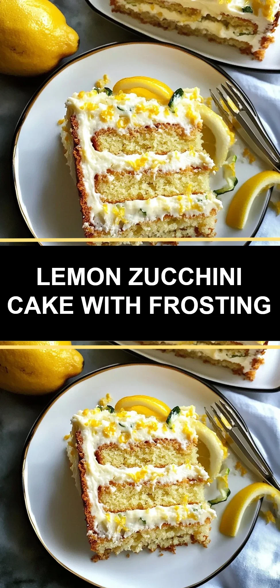 Lemon Zucchini Cake with Frosting