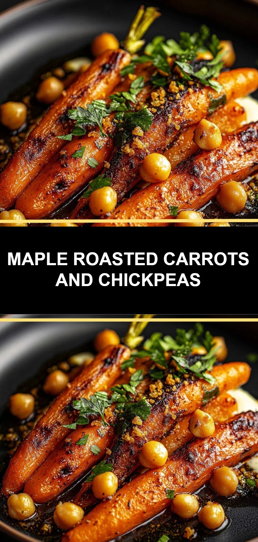 Maple Roasted Carrots and Chickpeas