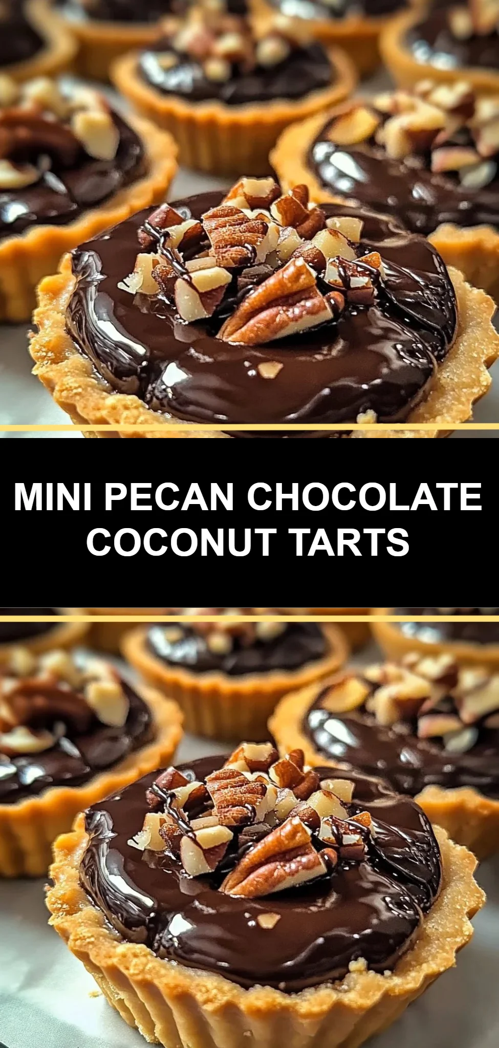 Mini Pecan Chocolate Coconut Tarts