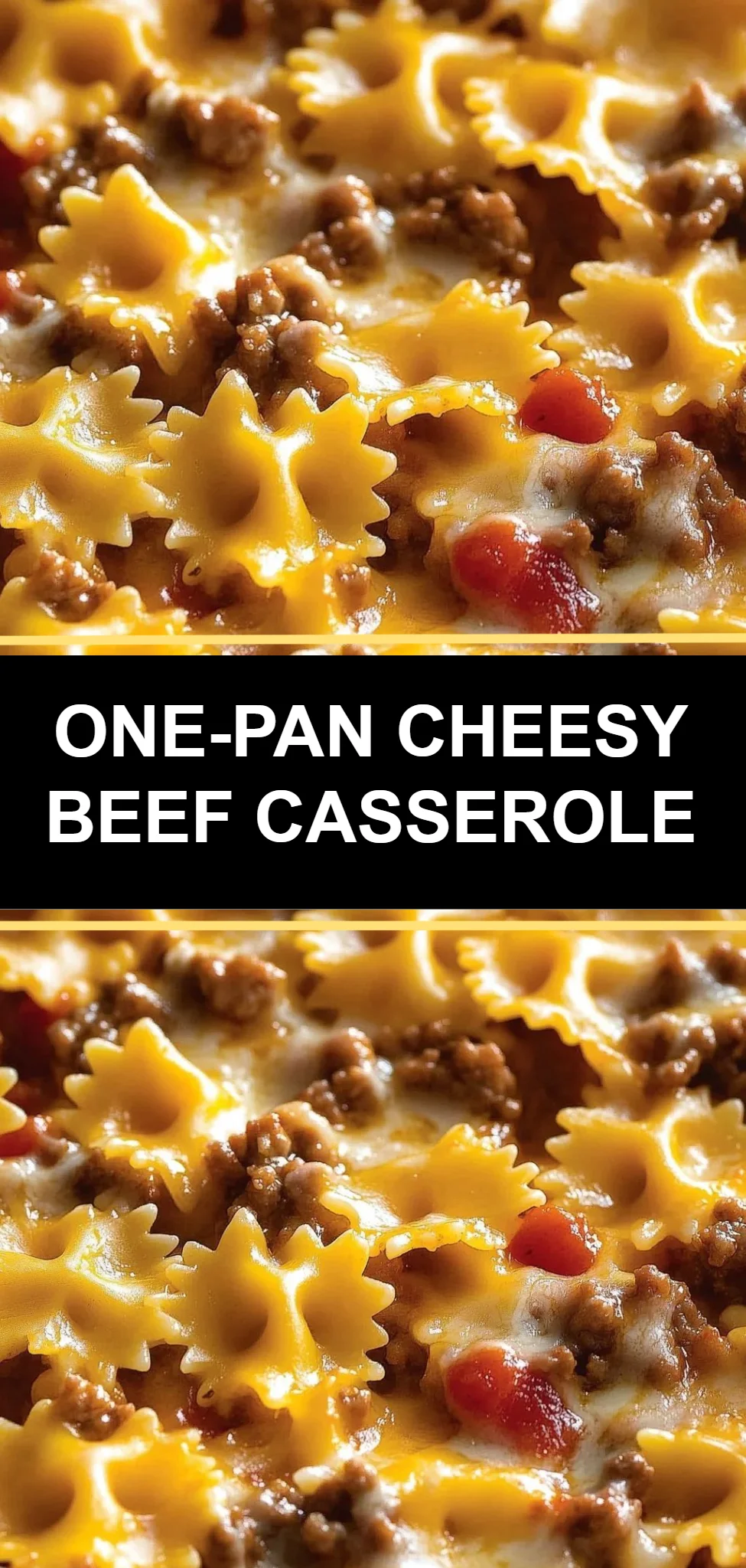 One-Pan Cheesy Beef Casserole