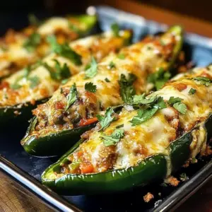Oven-baked stuffed peppers filled with delicious ingredients.