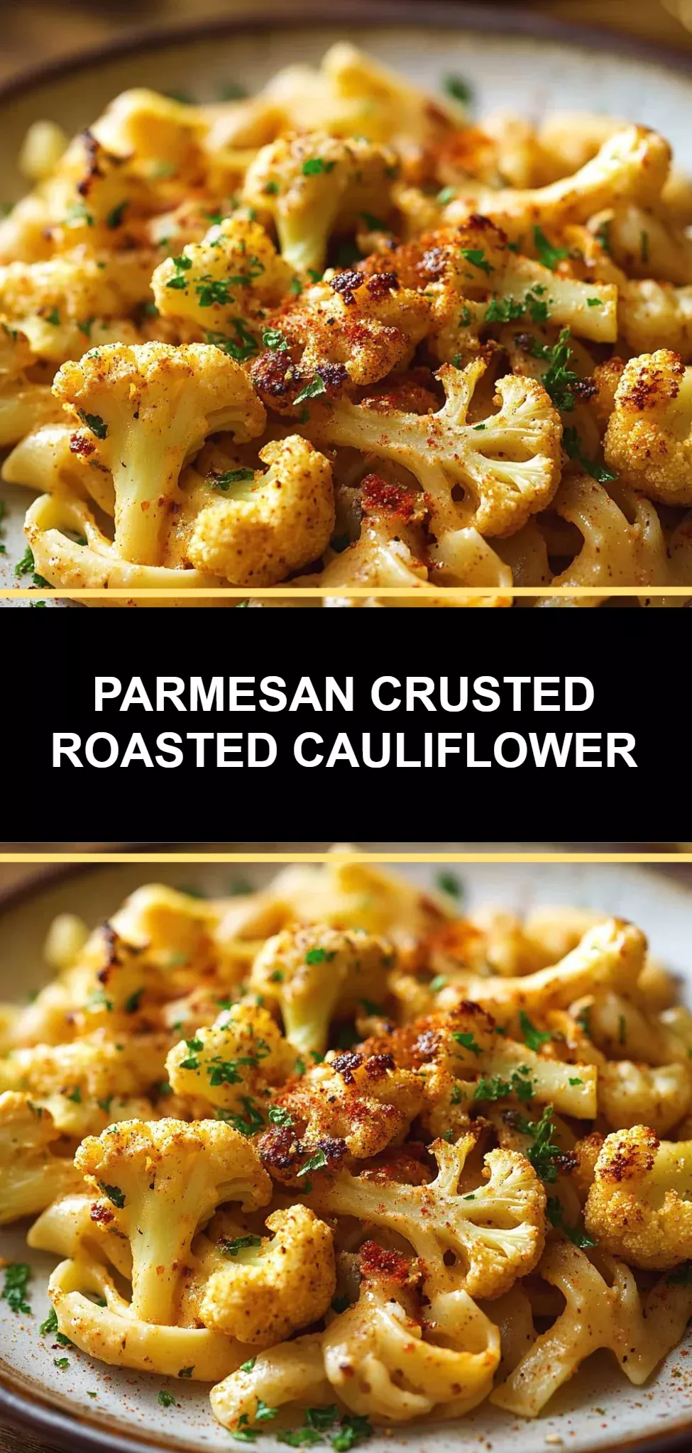Parmesan Crusted Roasted Cauliflower