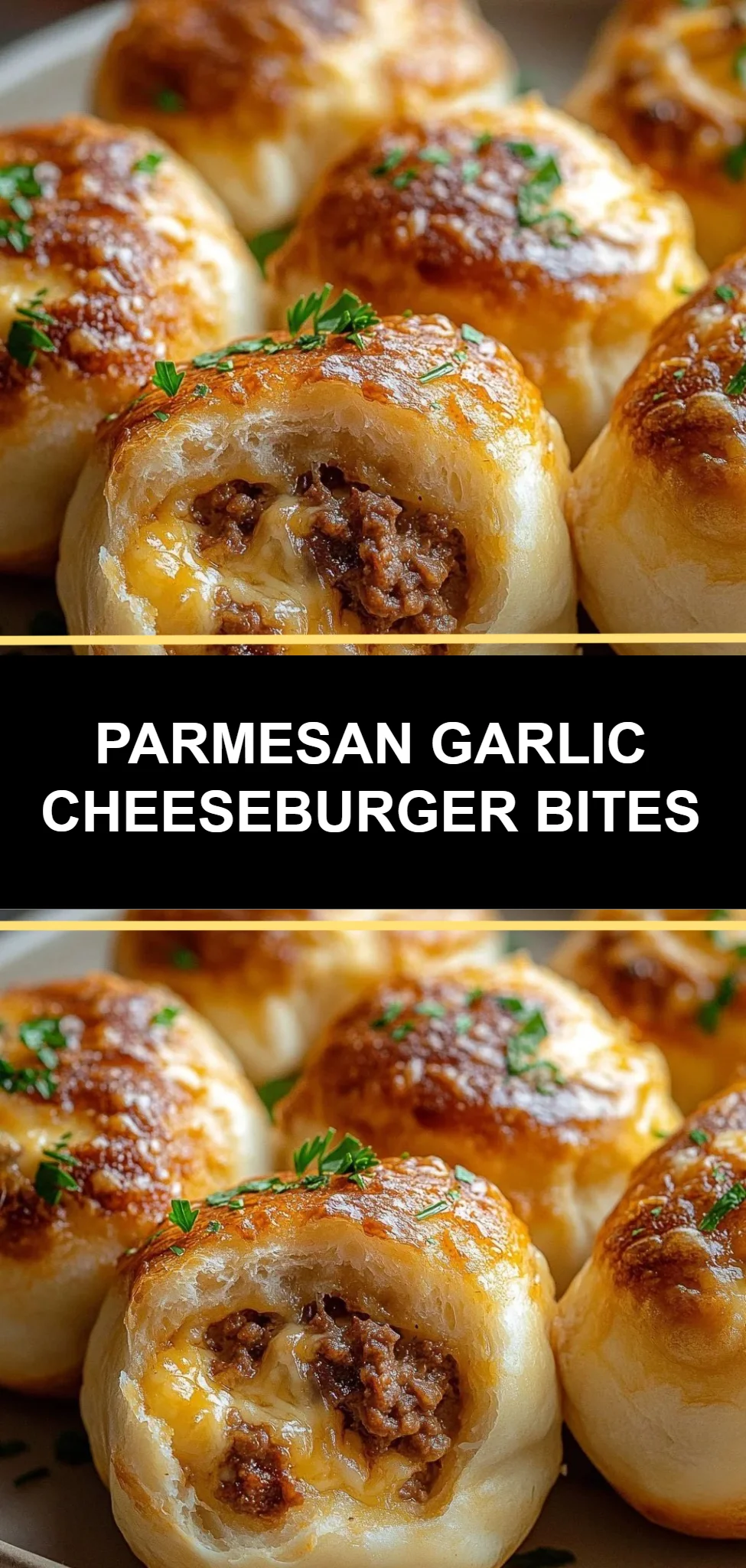 Parmesan Garlic Cheeseburger Bites
