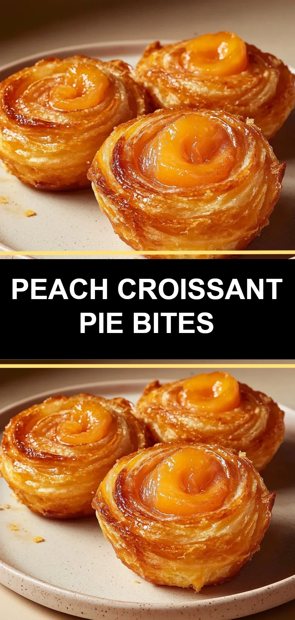 Peach Croissant Pie Bites