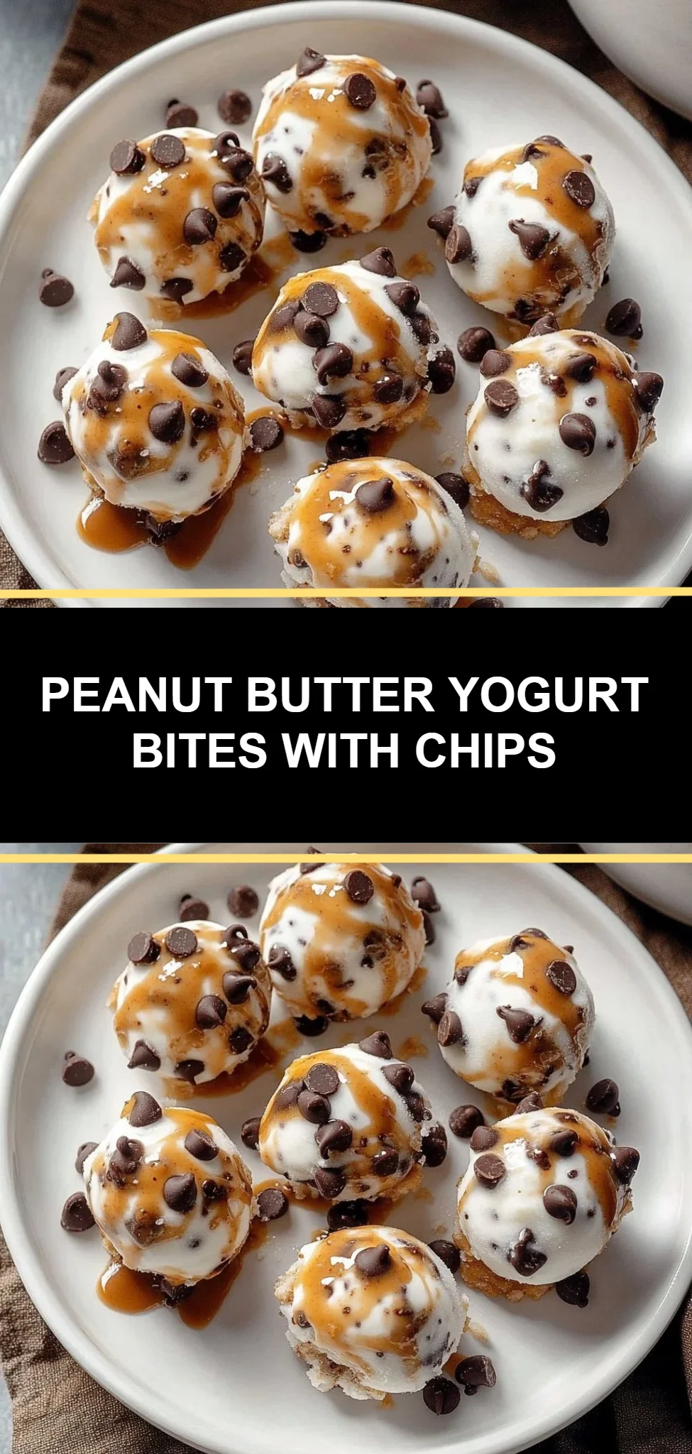 Peanut Butter Yogurt Bites with Chips