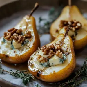 Delicious stuffed pears with blue cheese, perfect for appetizers