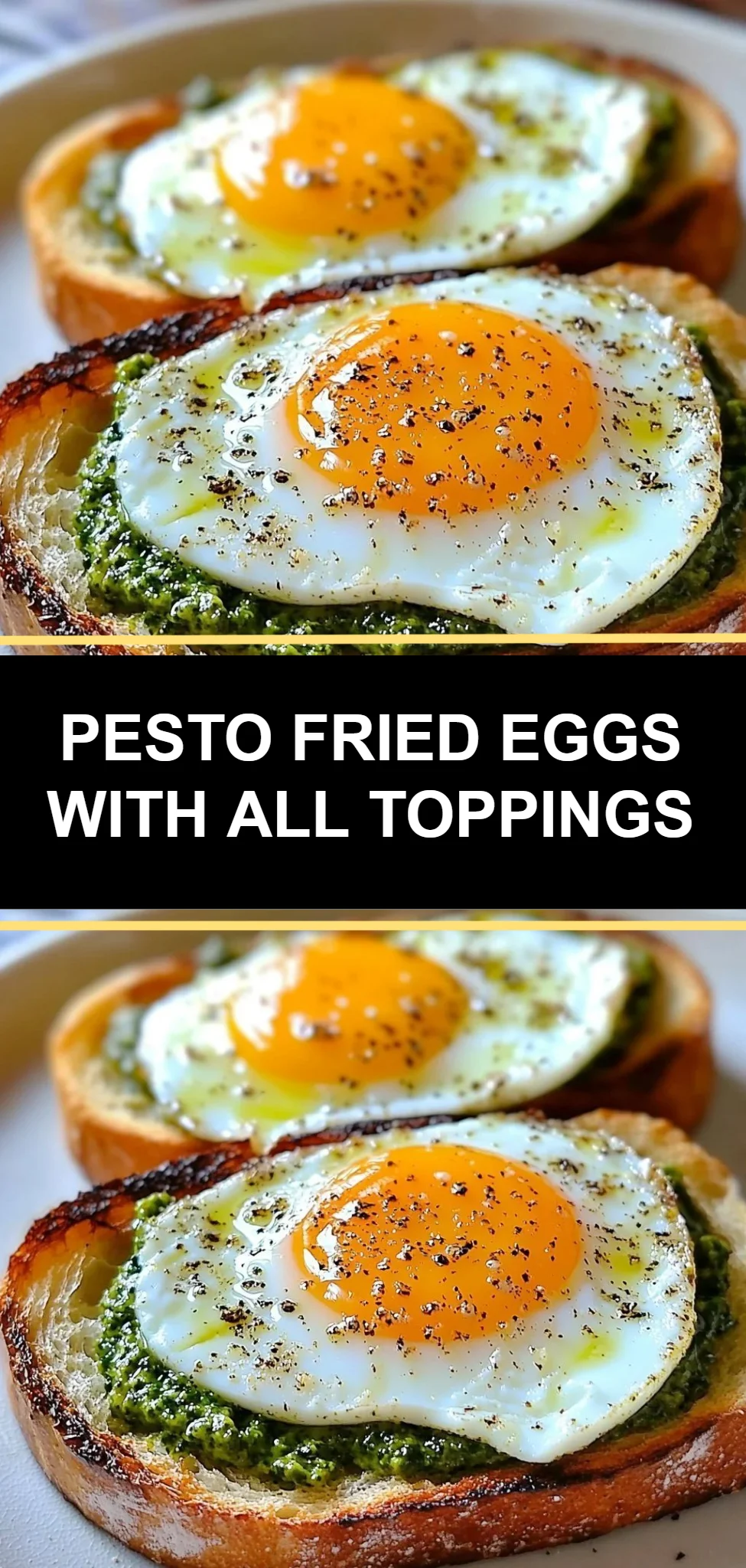 Pesto Fried Eggs with All Toppings