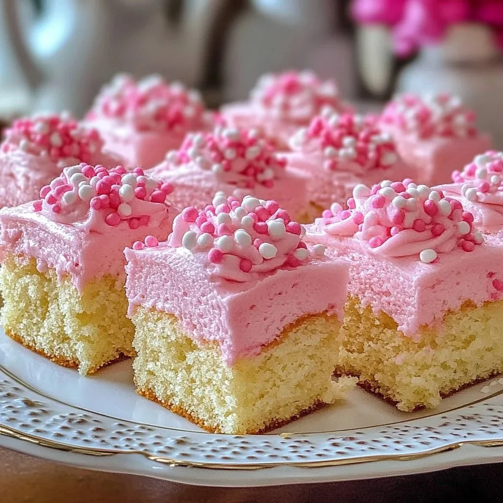 Delicious pink vanilla cake bites for celebrations and sweet cravings.