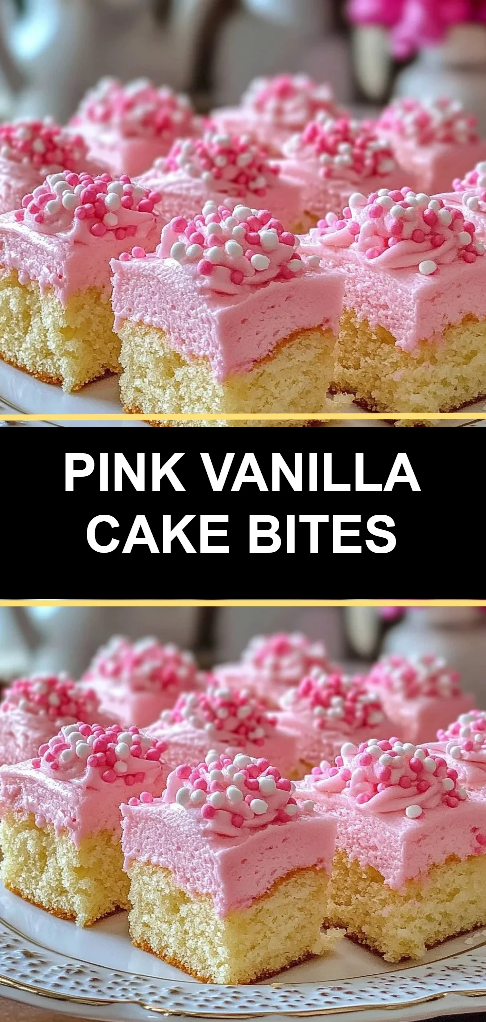 Pink Vanilla Cake Bites