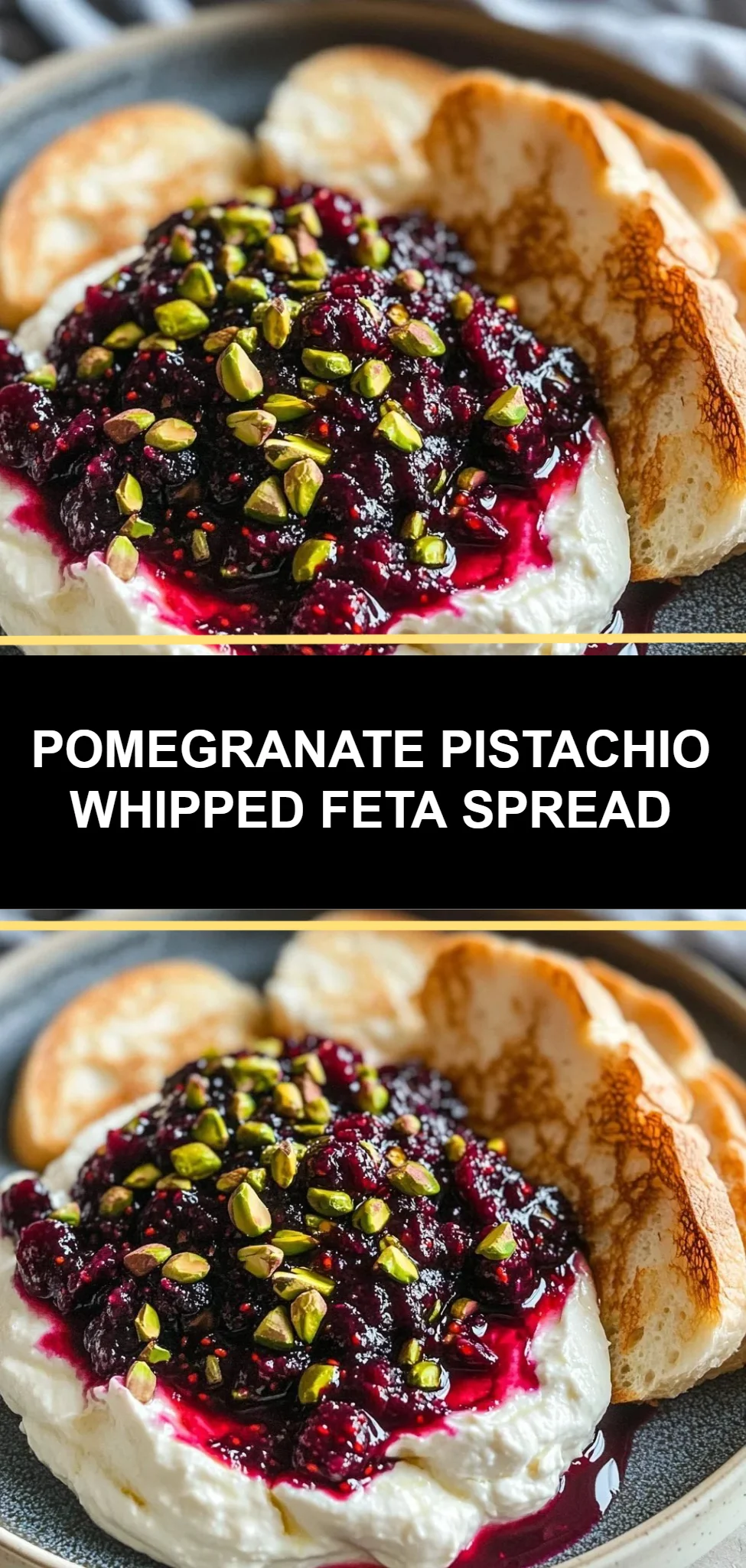 Pomegranate Pistachio Whipped Feta Spread