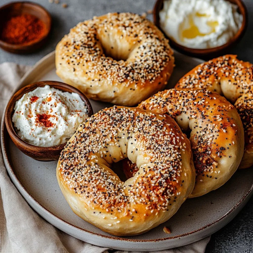 Protein-packed cottage cheese bagels fresh out of the oven