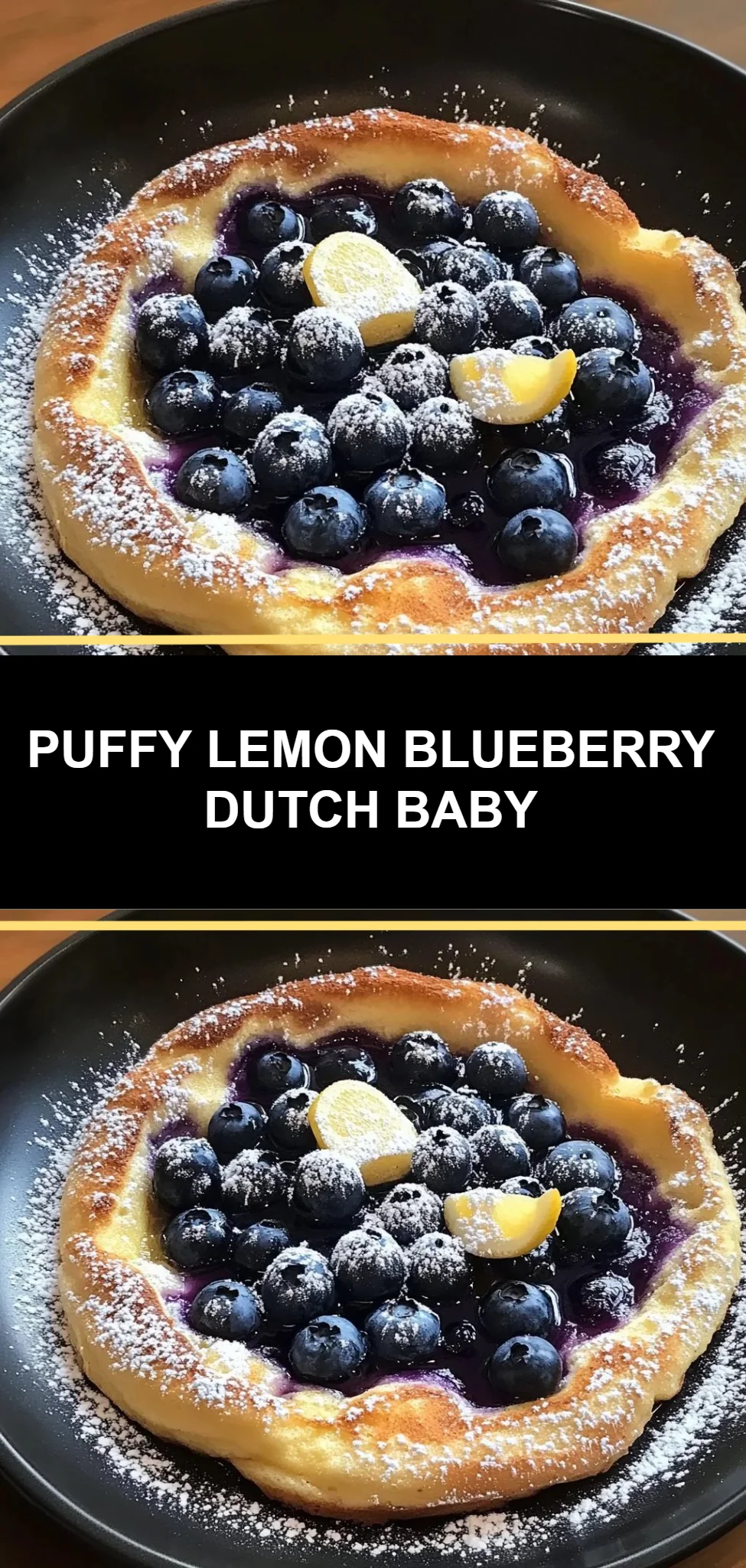 Puffy Lemon Blueberry Dutch Baby