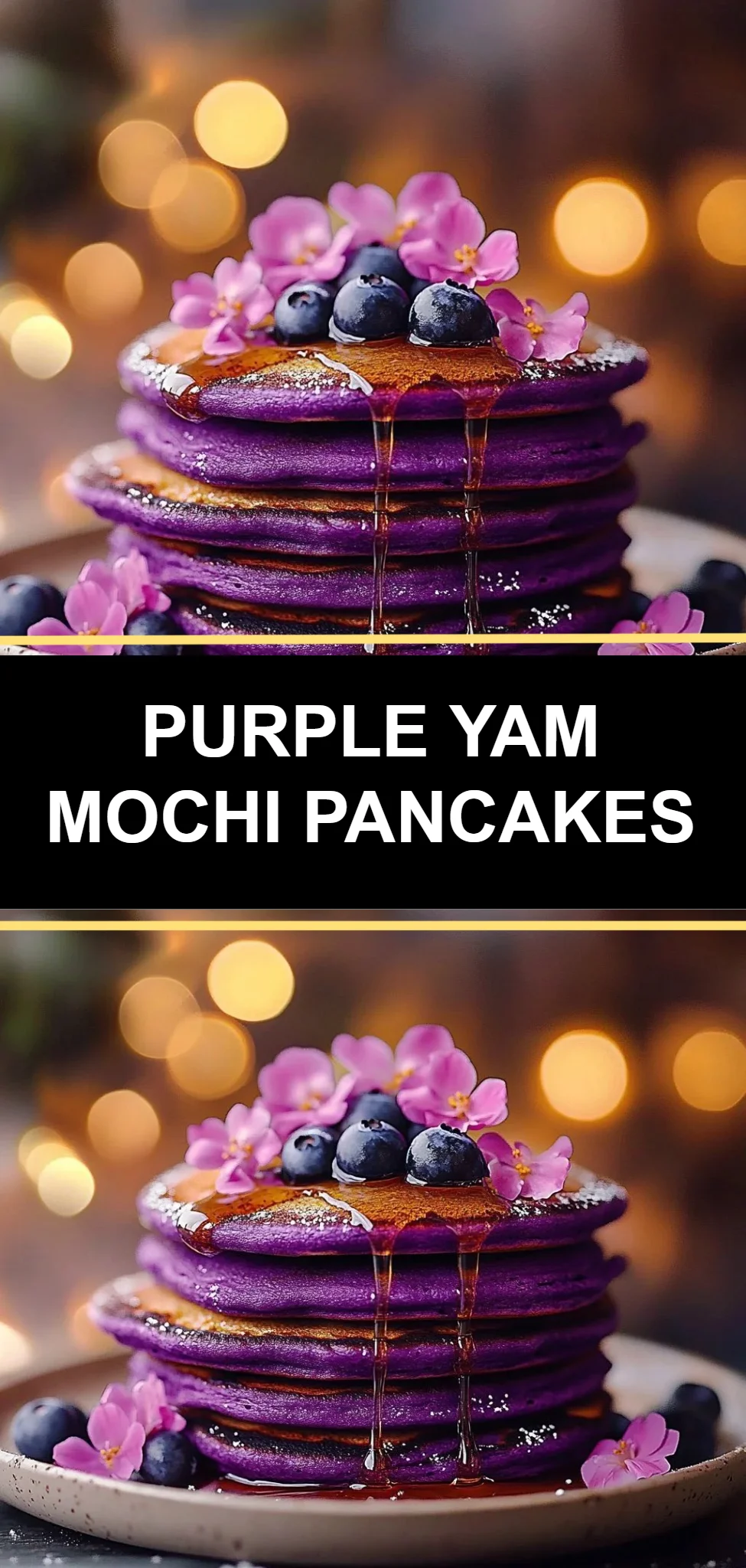 Purple Yam Mochi Pancakes