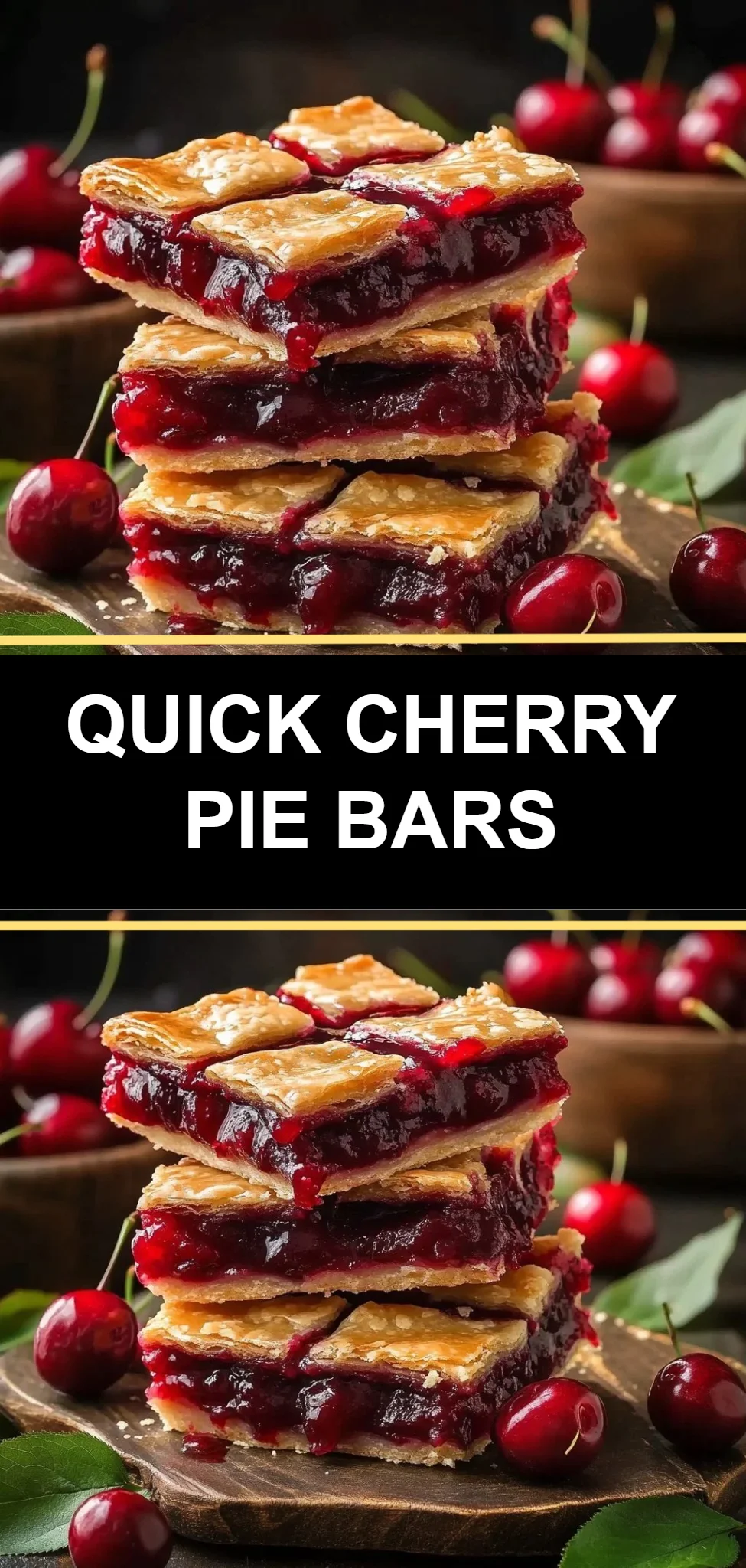 Quick Cherry Pie Bars