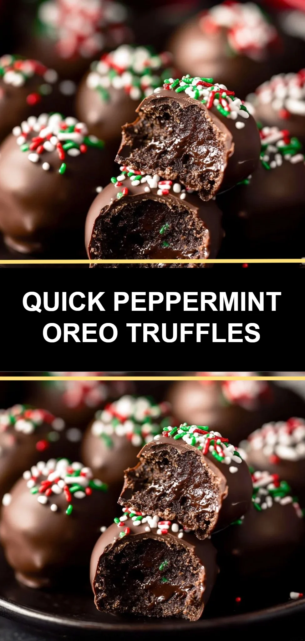 Quick Peppermint Oreo Truffles