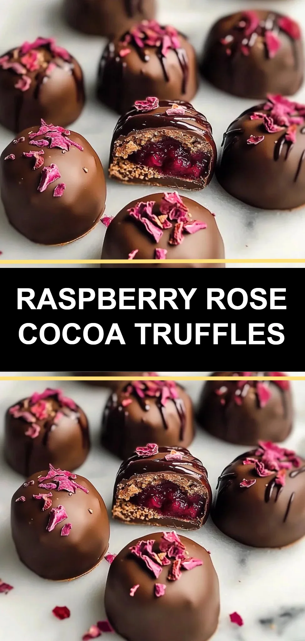 Raspberry Rose Cocoa Truffles