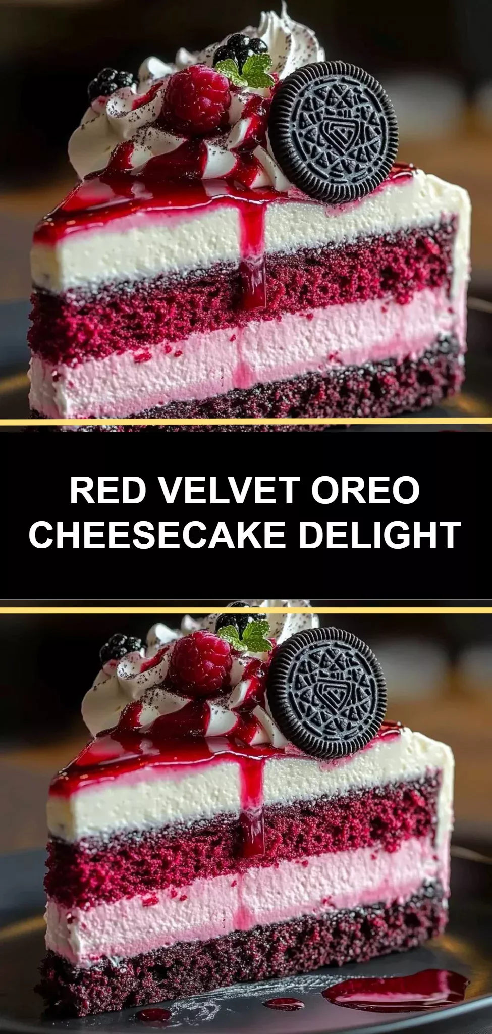 Red Velvet Oreo Cheesecake Delight