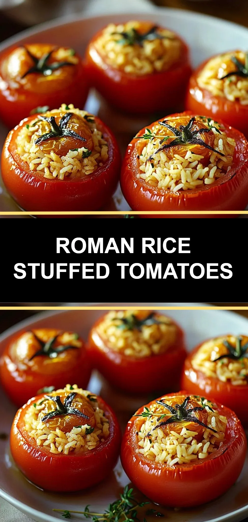 Roman Rice Stuffed Tomatoes