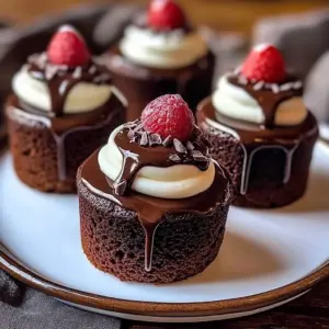 Royal Chocolate Mini Cakes - Rich and elegant bite-sized desserts for special occasions.