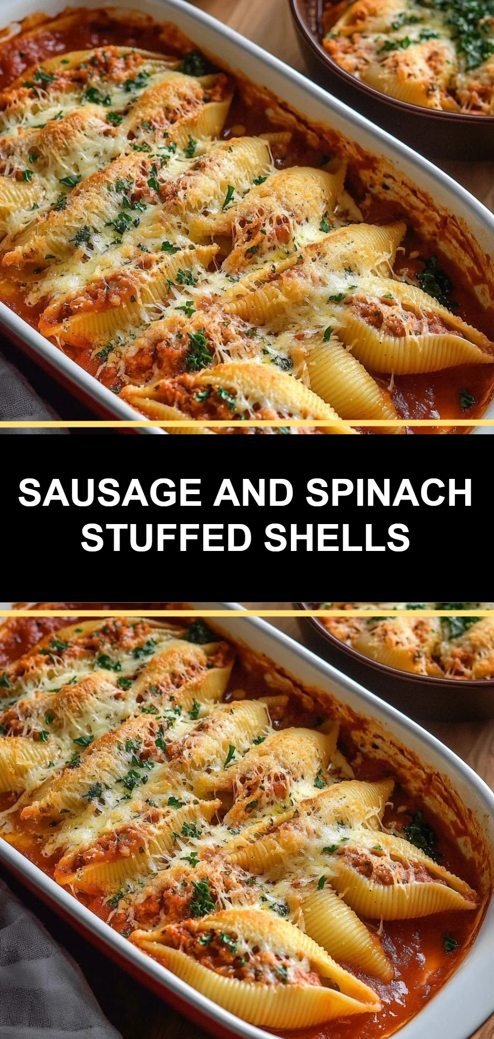 Sausage and Spinach Stuffed Shells