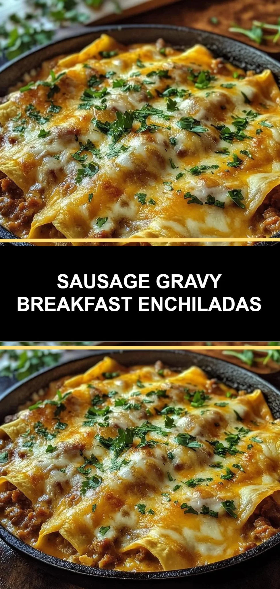 Sausage Gravy Breakfast Enchiladas