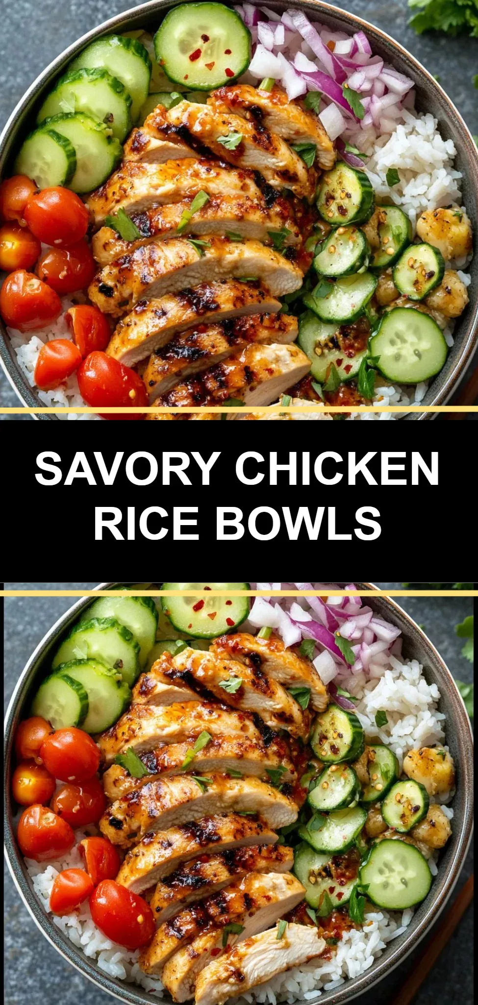 Savory Chicken Rice Bowls