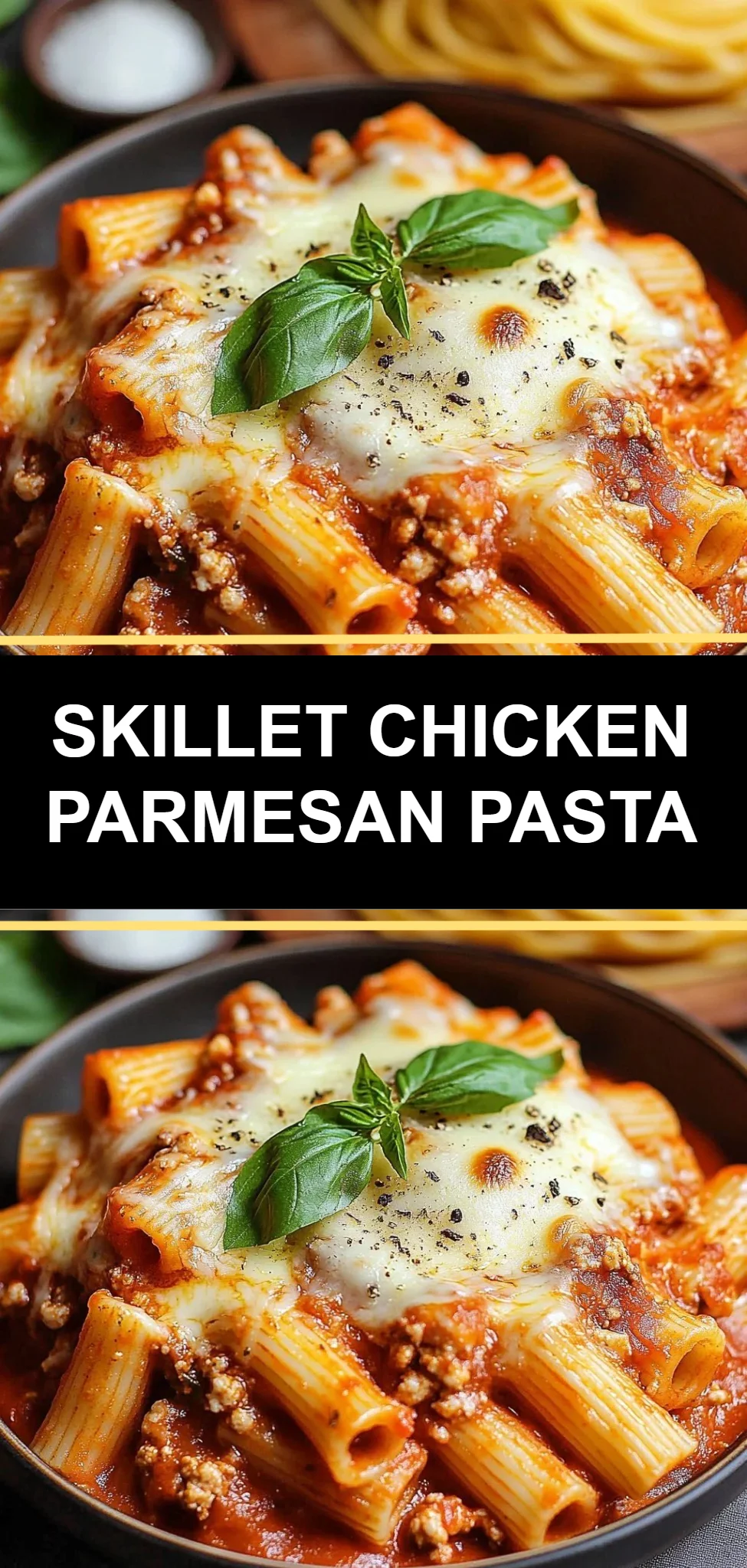 Skillet Chicken Parmesan Pasta