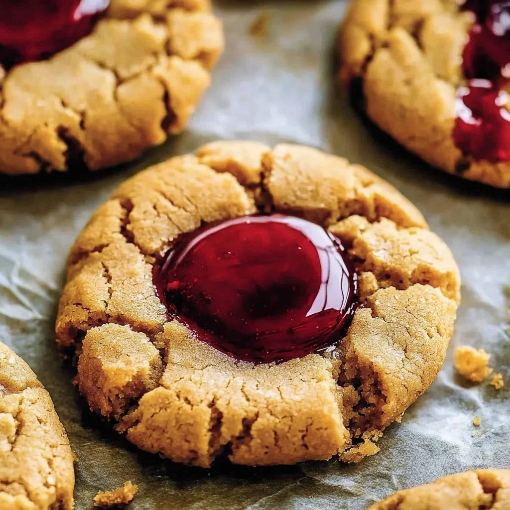 Soft peanut butter jelly cookies with a nostalgic touch