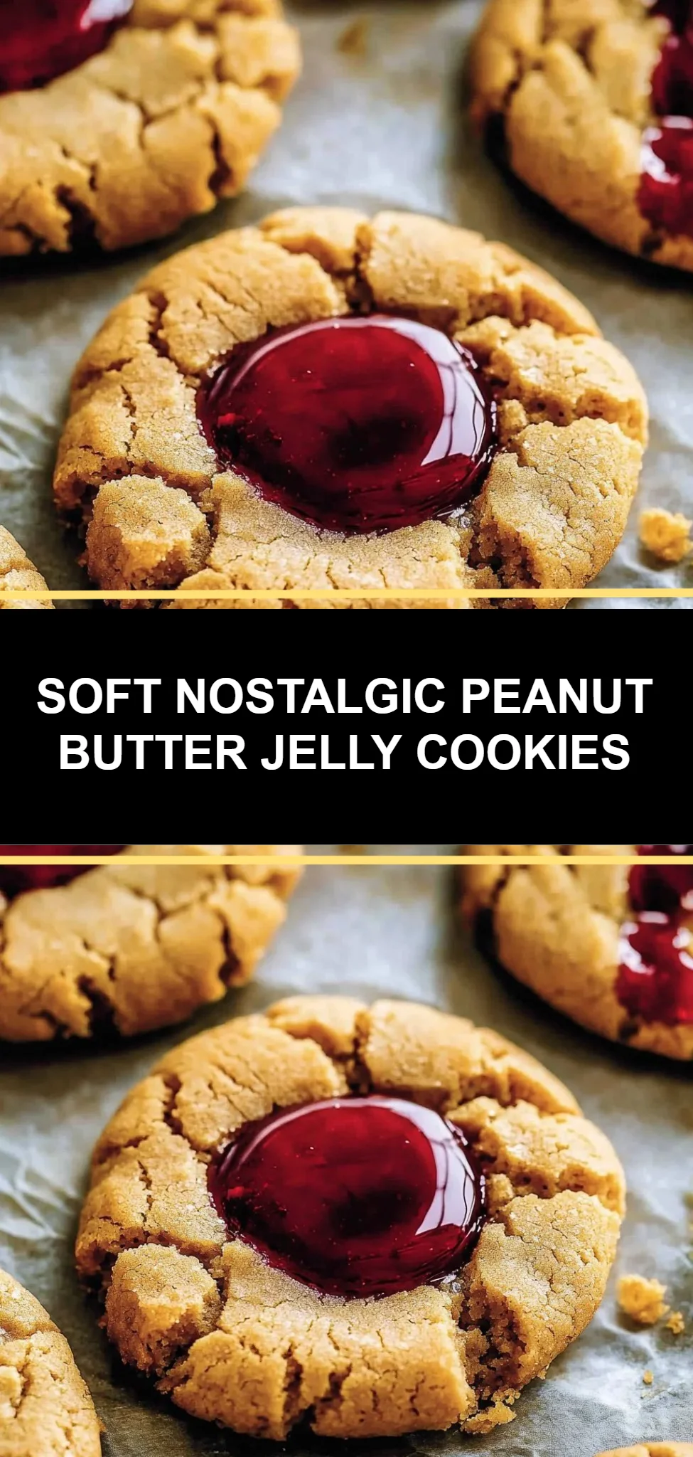 Soft Nostalgic Peanut Butter Jelly Cookies