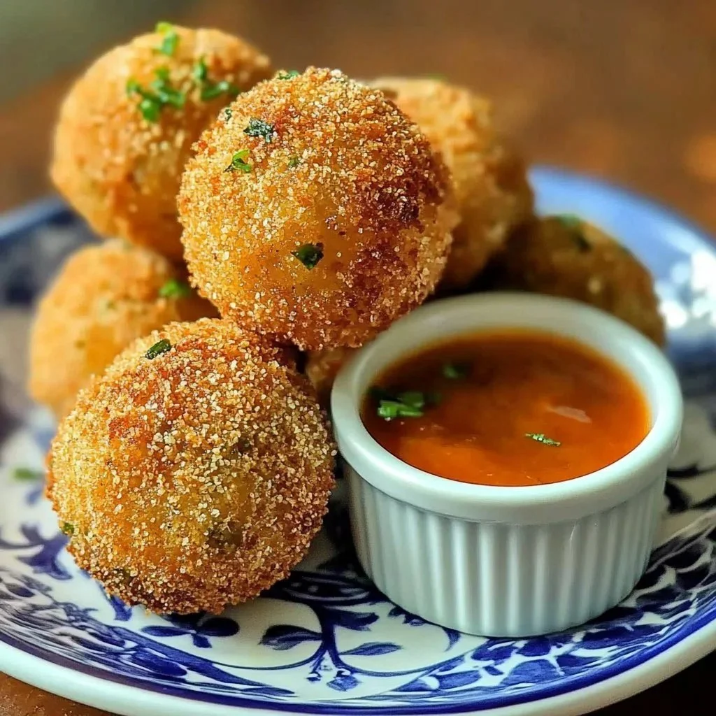 Spiced birria bombs with rich broth and melted cheese, served on a plate.