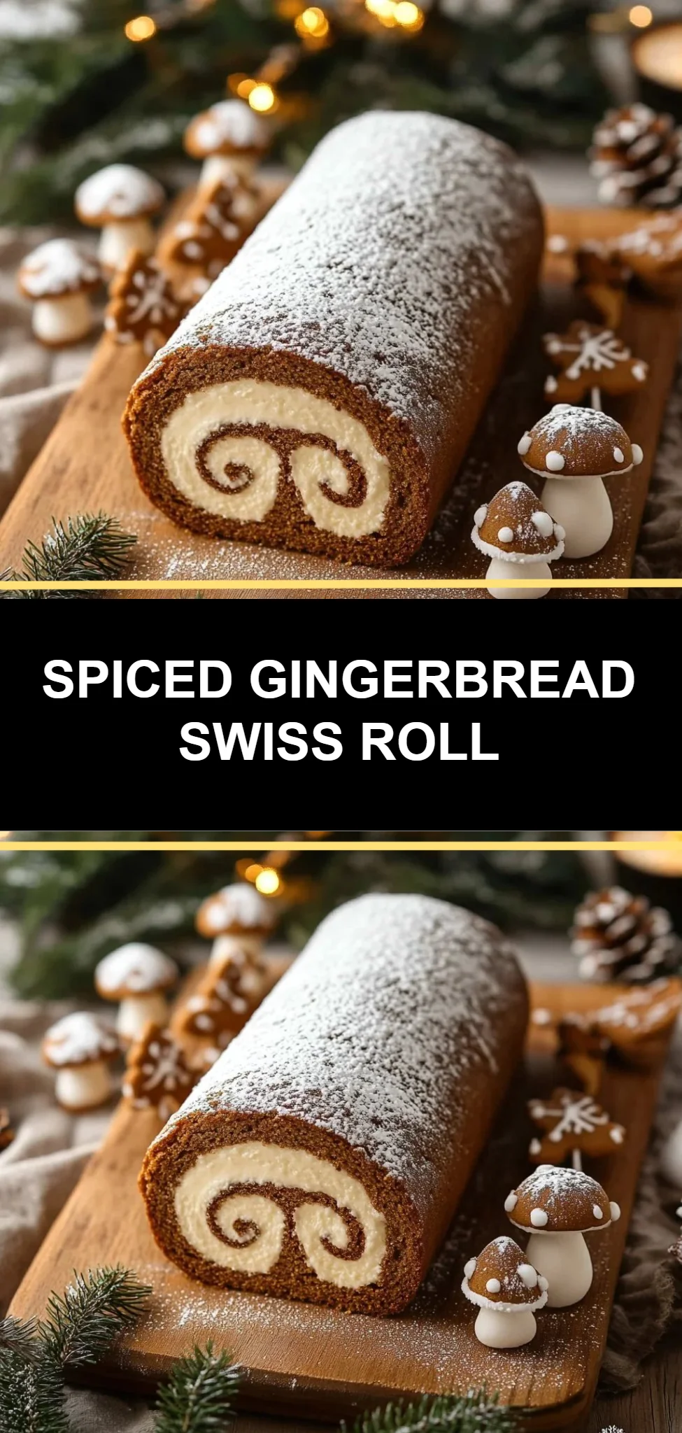Spiced Gingerbread Swiss Roll